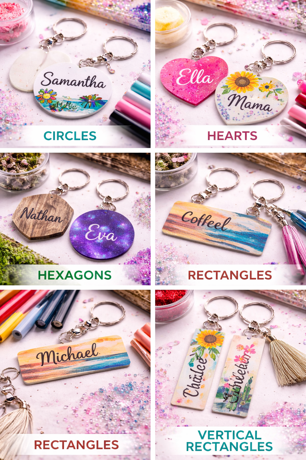 Acrylic Rectangle Keychain