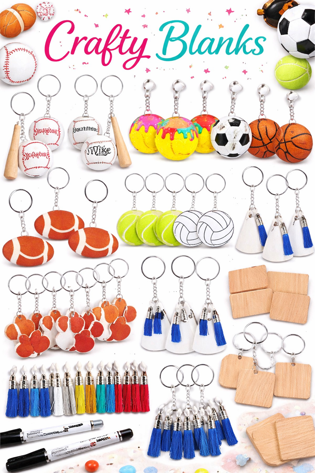 Volleyball key chains