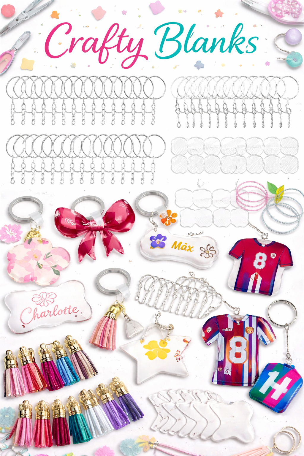 Dog bone keychains