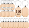 Wooden oval keychains