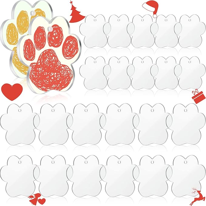 Paw print keychains