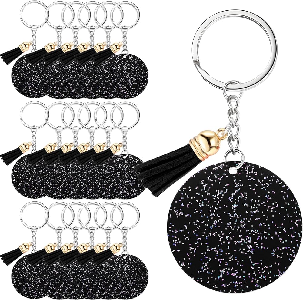 Black round glitter