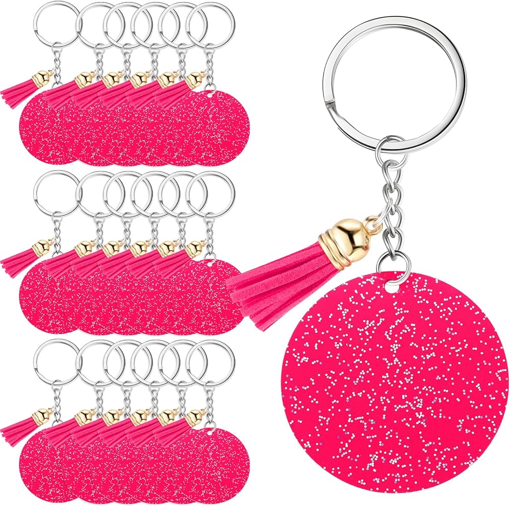 Pink round glitter