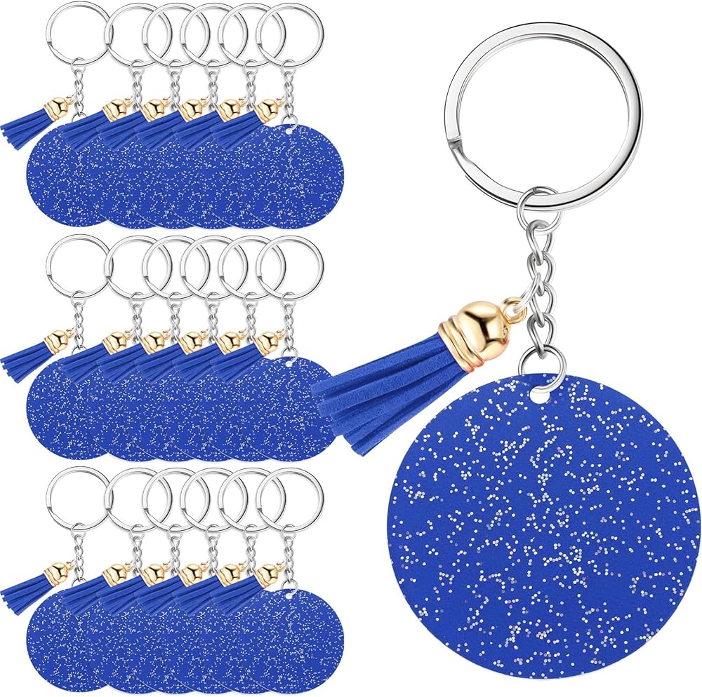 Blue round glitter