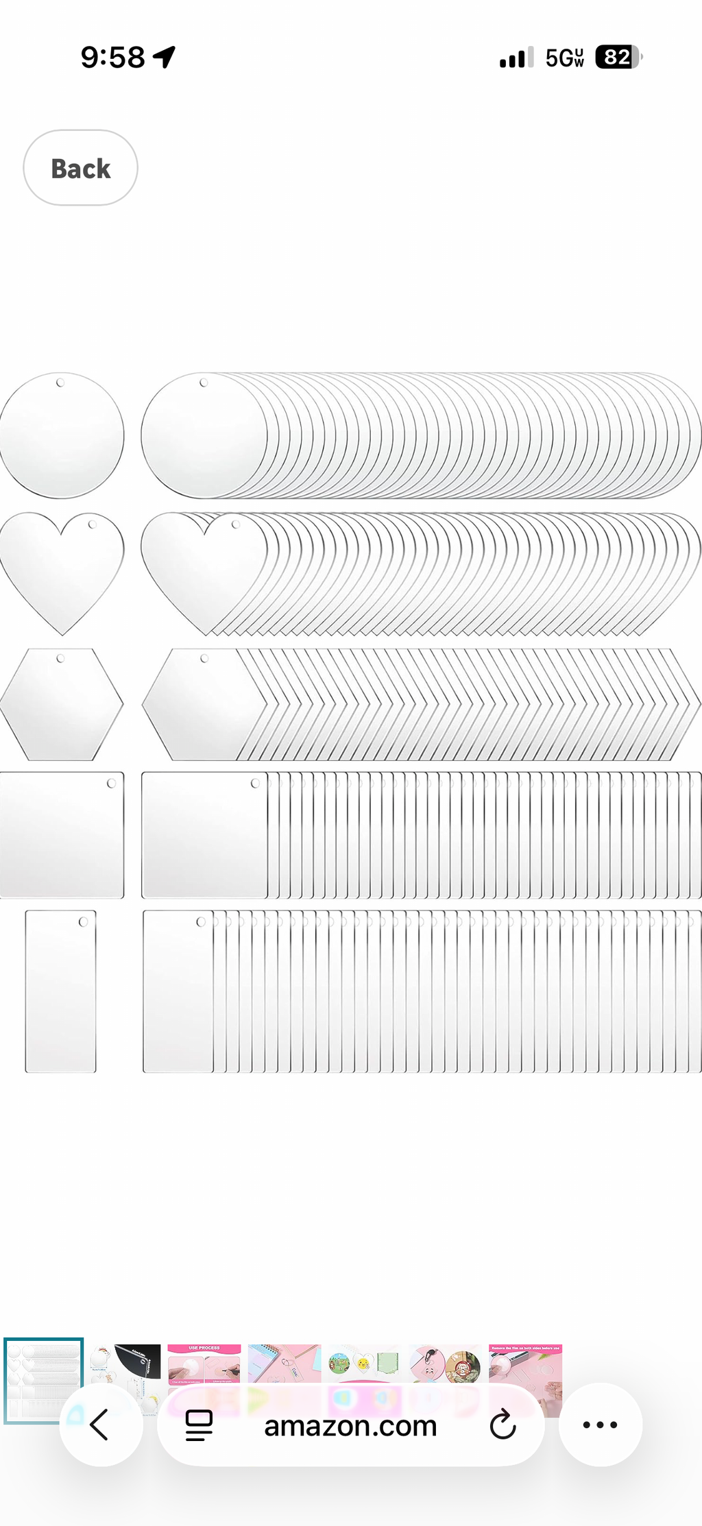 Acrylic Rectangle Keychain