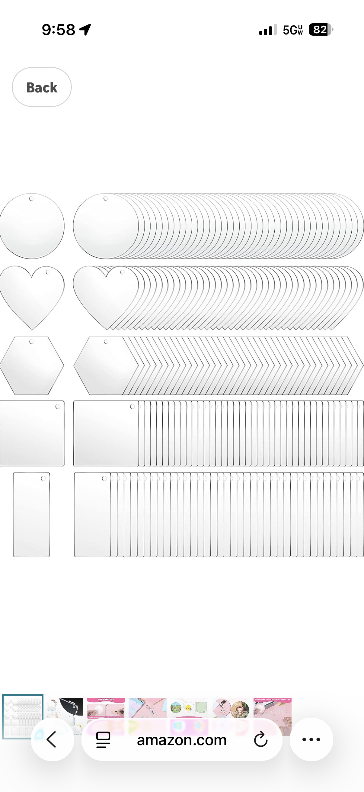 Acrylic Rectangle Keychain